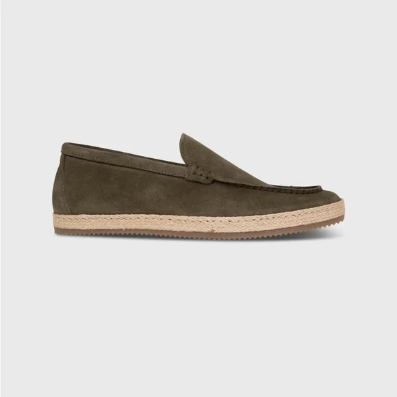 Sid & Ann Mashburn Suede Slip-On Espadrille Moccasin In Sage Moccasin Slip-On Sneaker in Navy Perforated Suede | Shop Sid  main image 3